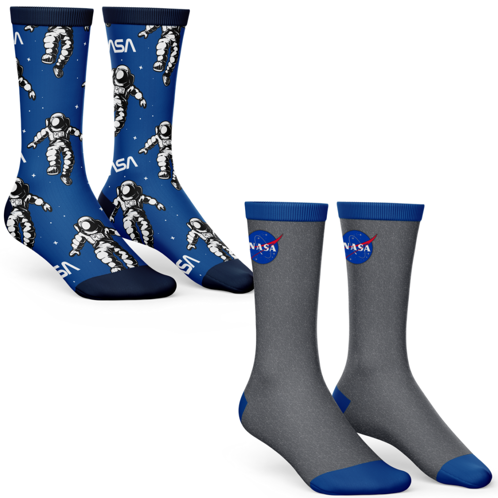 2 PACK NASA SPACEMAN SOCKS Fexpro
